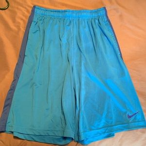 Nike blue workout shorts
